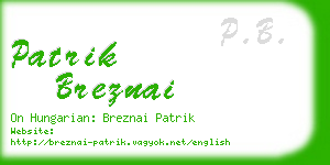 patrik breznai business card